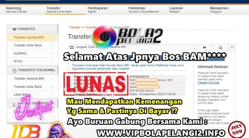 Pemenang SLOT ONLINE 19 Desember 2020