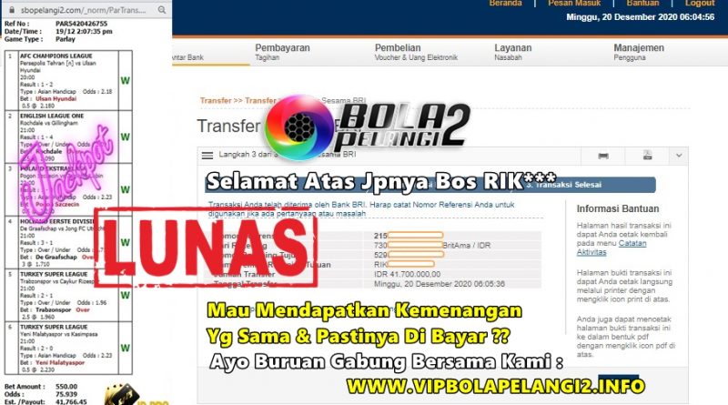 Pemenang MIX PARLAY 20 Desember 2020