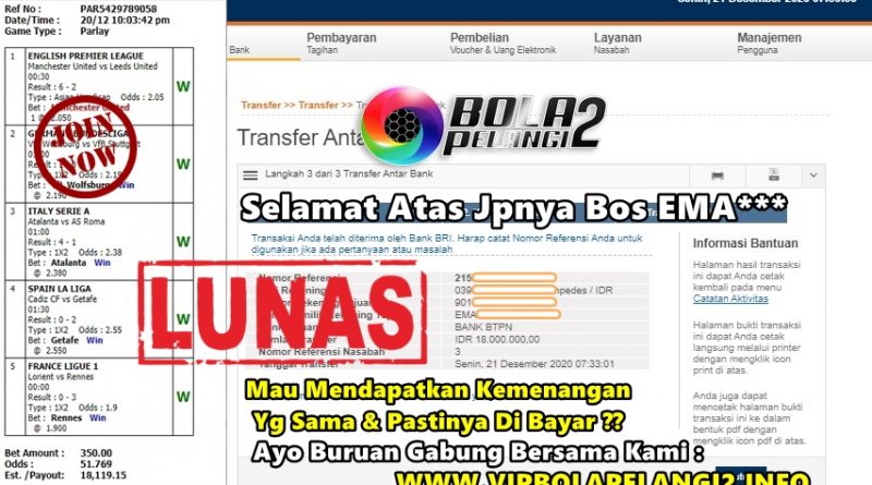 Pemenang MIX PARLAY 21 Desember 2020Pemenang MIX PARLAY 21 Desember 2020