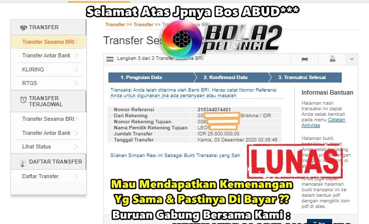 Pemenang SINGLE BET 2 Desember 2020