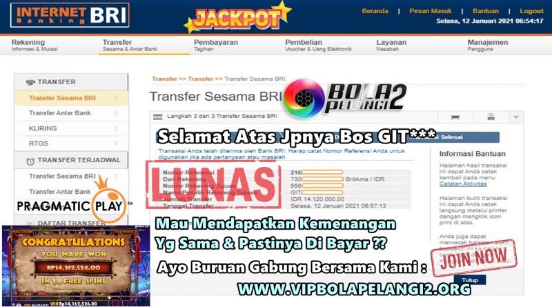 Pemenang SLOT Pragmatic 12 Januari 2021