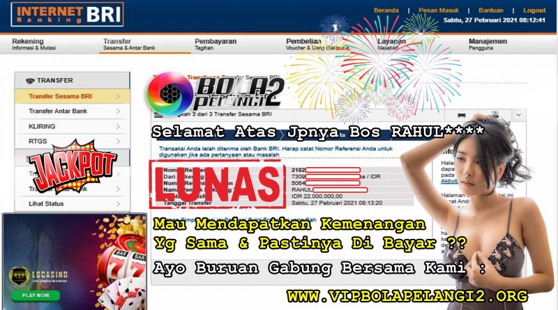 Pemenang CASINO ONLINE 26 Febuary 2021