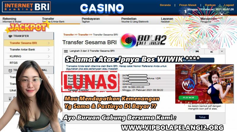 Pemenang CASINO ONLINE 21 Febuary 2021