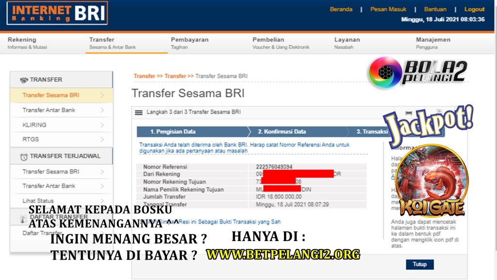 PEMENANG SLOT HABANERO 18 JULI 2021