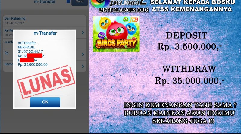 PEMENANG SLOT JDB 31 JULI 2021