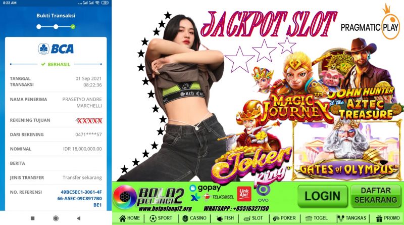 JACKPOT SLOT PRAGMATIC 18JT TANGGAL 01 SEPTEMBER 2021