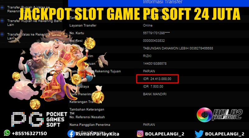 JACKPOT SLOT GAME PG SOFT 26 JUTA 01 SEPTEMBER 2021